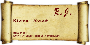 Rizner József névjegykártya